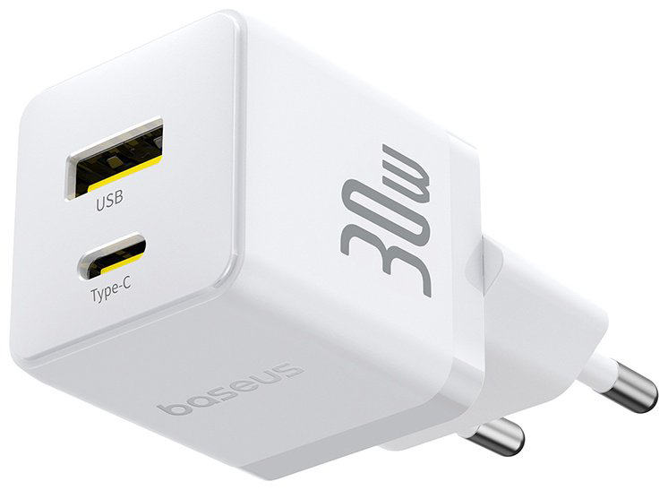 Зарядное устройство Baseus Palm USB Type-C, USB белый купить,NaN