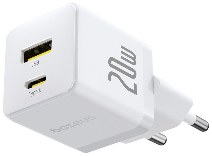 Зарядное устройство Baseus Palm USB Type-C, USB белый купить,5490