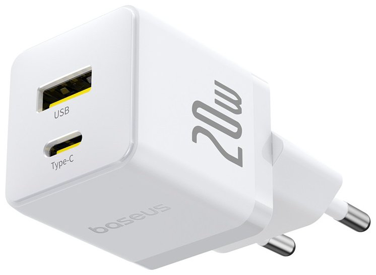 Зарядное устройство Baseus Palm USB Type-C, USB белый купить,5490