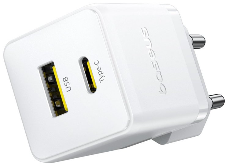 Зарядное устройство Baseus Palm USB Type-C, USB белый купить,5490