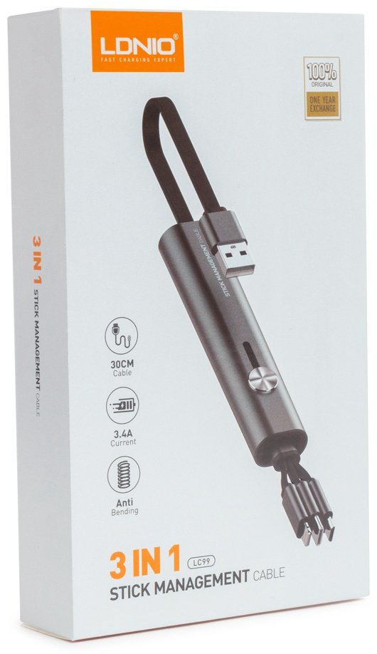 Кабель LDNIO USB Type-C - USB 2.0 A 39836 купить,NaN