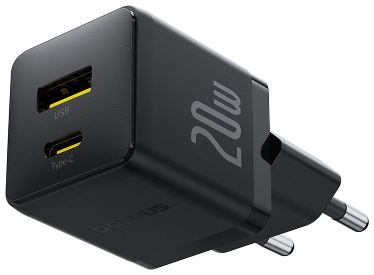 Зарядное устройство Baseus Palm USB Type-C, USB черный купить,0