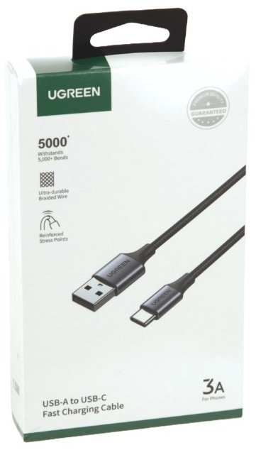 Кабель Ugreen USB 2.0 A - USB Type-C 1.5 м US288 (60127) купить,NaN