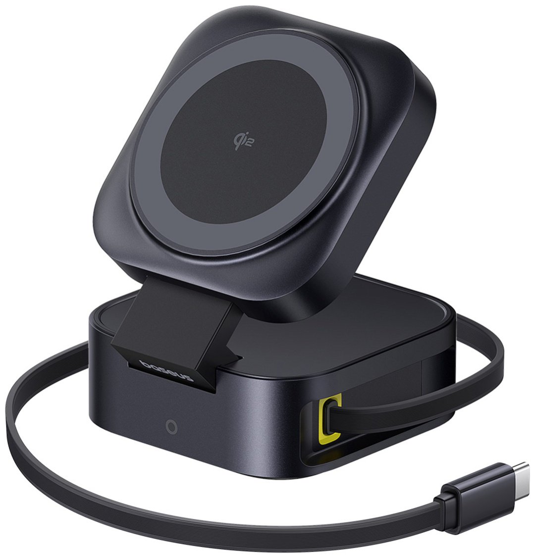 Зарядное устройство Baseus PicoGo 2-in-1 Qi2 15W + USB-C 67W USB Type-C черный купить,NaN
