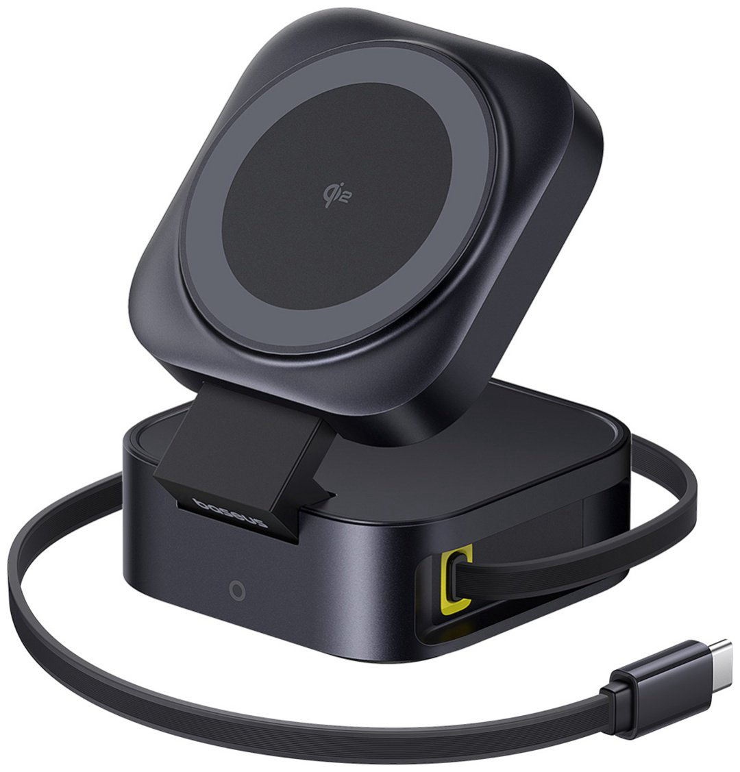 Зарядное устройство Baseus PicoGo 2-in-1 Qi2 15W + USB-C 67W USB Type-C черный купить,NaN