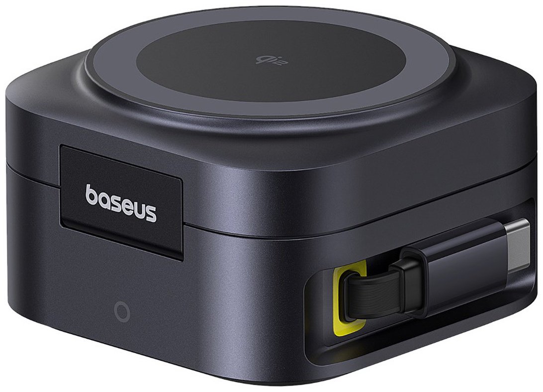 Зарядное устройство Baseus PicoGo 2-in-1 Qi2 15W + USB-C 67W USB Type-C черный купить,NaN