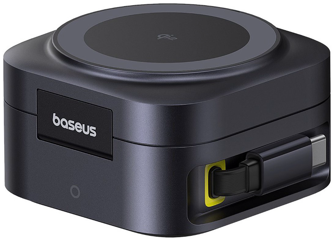 Зарядное устройство Baseus PicoGo 2-in-1 Qi2 15W + USB-C 67W USB Type-C черный купить,NaN