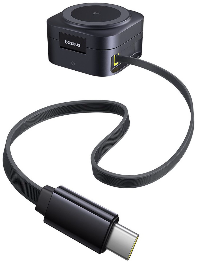 Зарядное устройство Baseus PicoGo 2-in-1 Qi2 15W + USB-C 67W USB Type-C черный купить,NaN