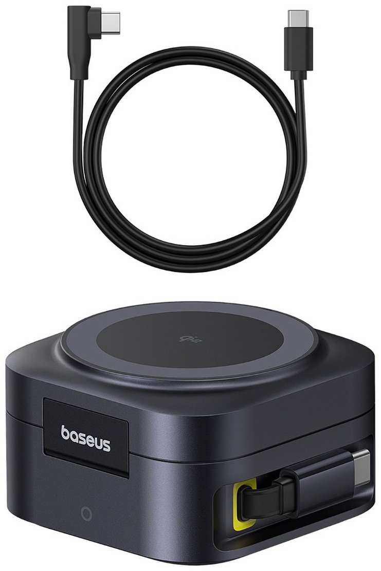 Зарядное устройство Baseus PicoGo 2-in-1 Qi2 15W + USB-C 67W USB Type-C черный купить,NaN