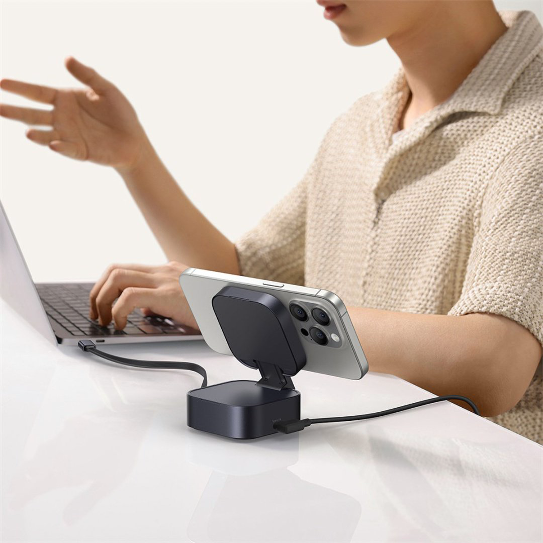 Зарядное устройство Baseus PicoGo 2-in-1 Qi2 15W + USB-C 67W USB Type-C черный купить,NaN