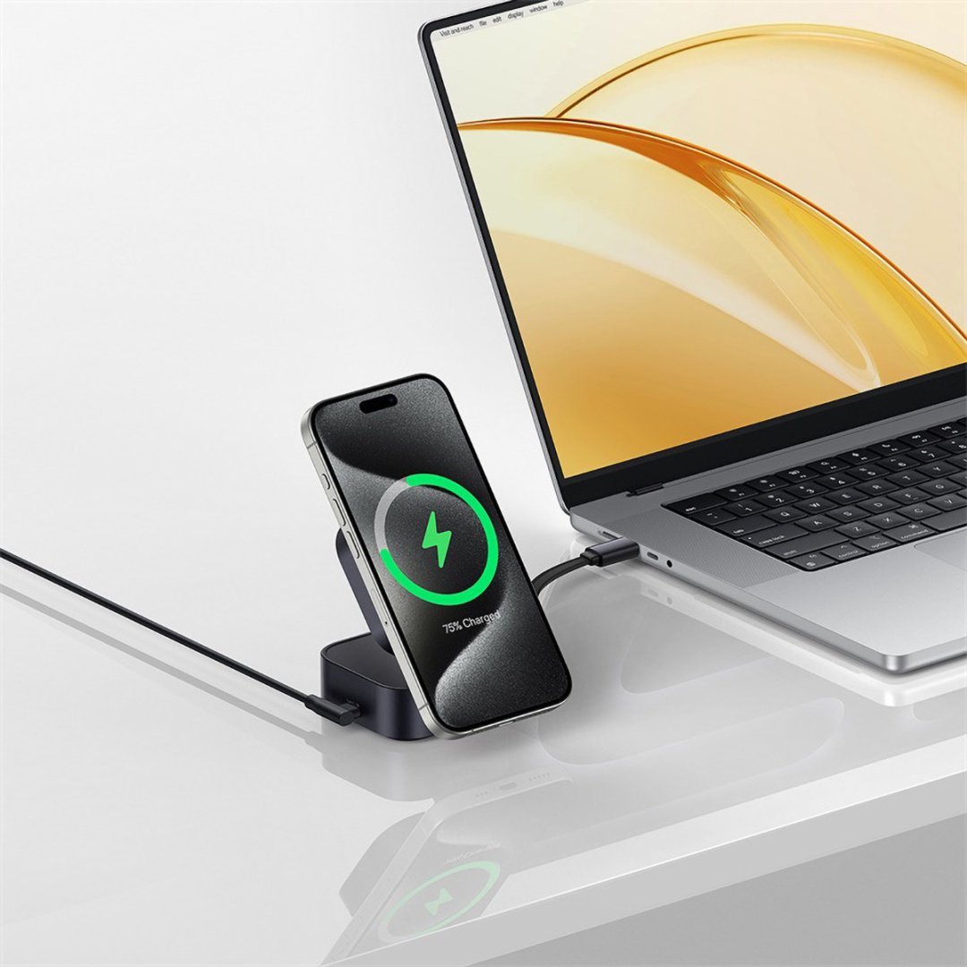 Зарядное устройство Baseus PicoGo 2-in-1 Qi2 15W + USB-C 67W USB Type-C черный купить,NaN