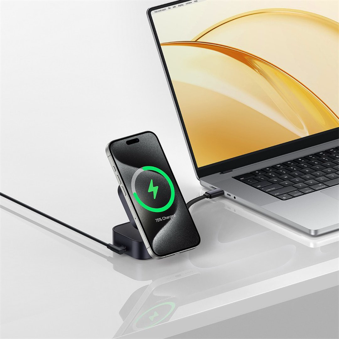 Зарядное устройство Baseus PicoGo 2-in-1 Qi2 15W + USB-C 67W USB Type-C черный купить,NaN