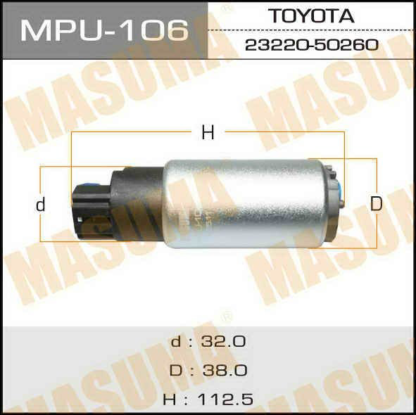 Топливный насос MASUMA MPU-106 - ForteMarket Топливный насос MASUMA MPU-106 купить,15939
