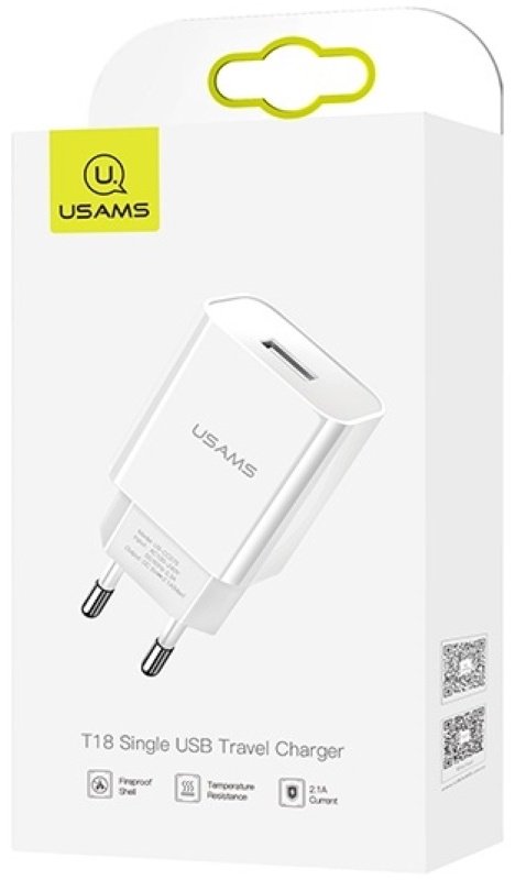 Зарядное устройство Usams CC075TC01 белый купить,0
