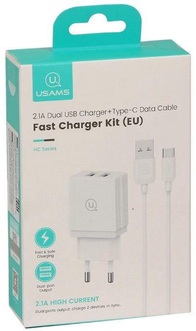 Зарядное устройство Usams HCXLTZ03 USB белый