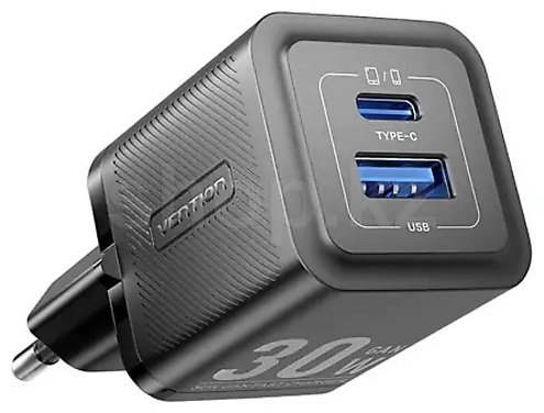 Зарядное устройство Vention FEQB0-EU USB Type-C, USB черный купить,NaN