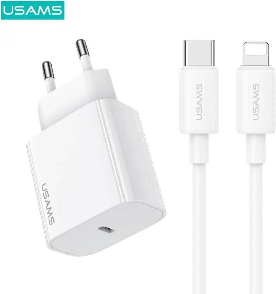 Зарядное устройство Usams OYXLTZ02 USB Type-C белый