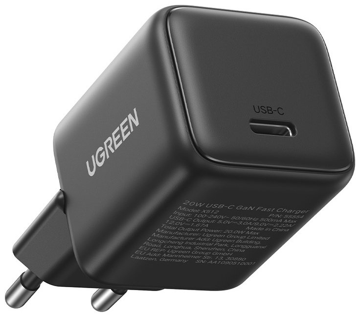Зарядное устройство Ugreen X512 (55528) USB Type-C серый