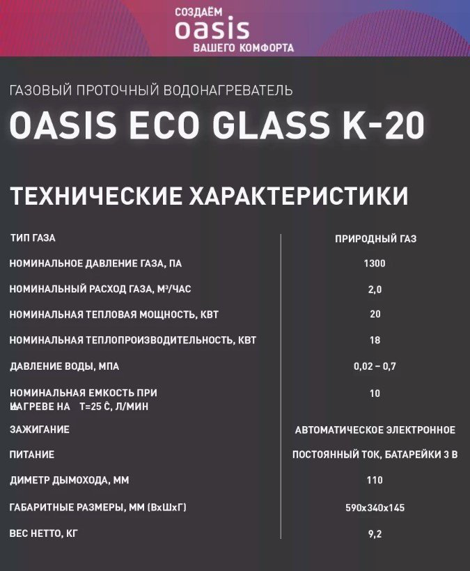 Водонагреватель Oasis K-20 купить,NaN