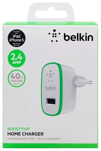Зарядное устройство Belkin F8J040VFWHT белый