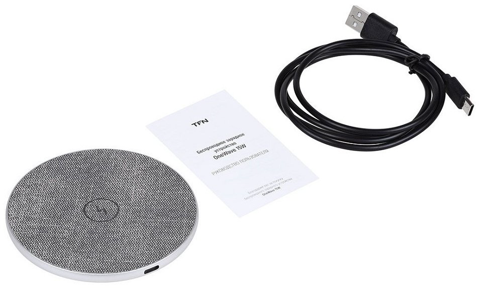 Зарядное устройство TFN OneWave TFN-QI15 15W серебристый купить,NaN
