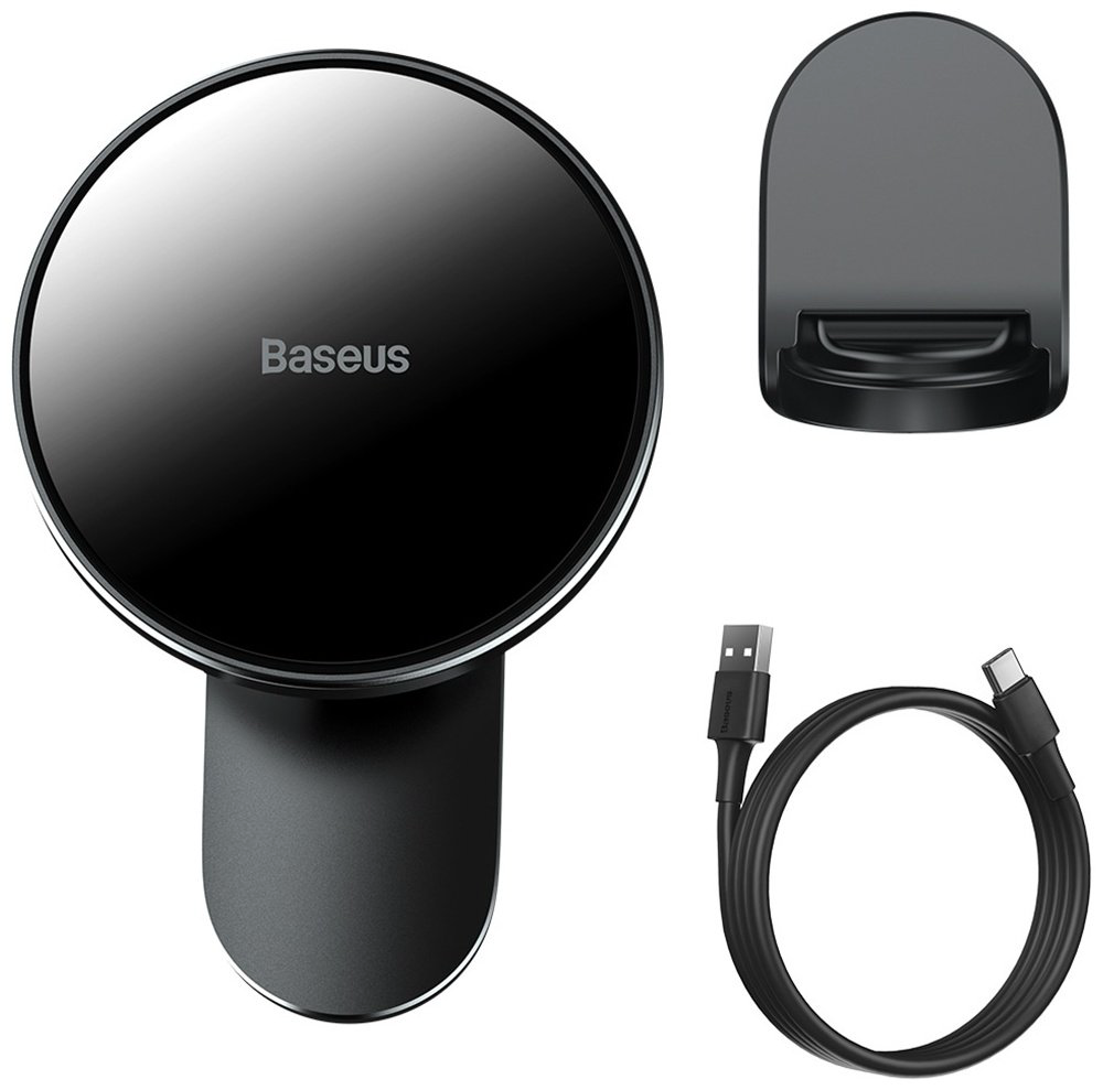 Зарядное устройство Baseus Big Energy Qi 15W MagSafe USB Type-C черный купить,NaN