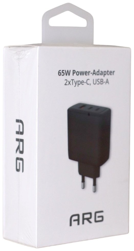 Зарядное устройство ARG ARGTB601 65W USB Type-C, USB черный