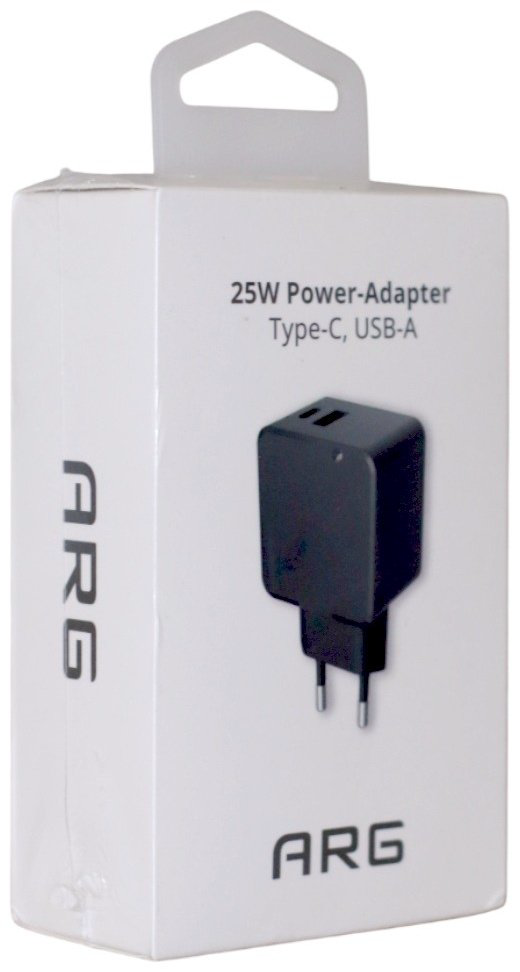 Зарядное устройство ARG ARGTB702 25W USB Type-C, USB черный