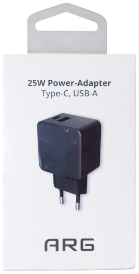 Зарядное устройство ARG ARGTB702 25W USB Type-C, USB черный купить,0