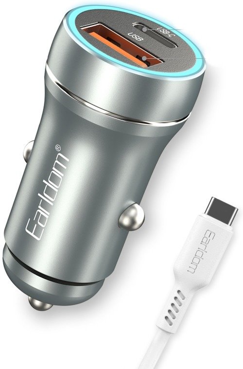 Зарядное устройство Earldom ES-CC29T USB Type-C, USB серебристый