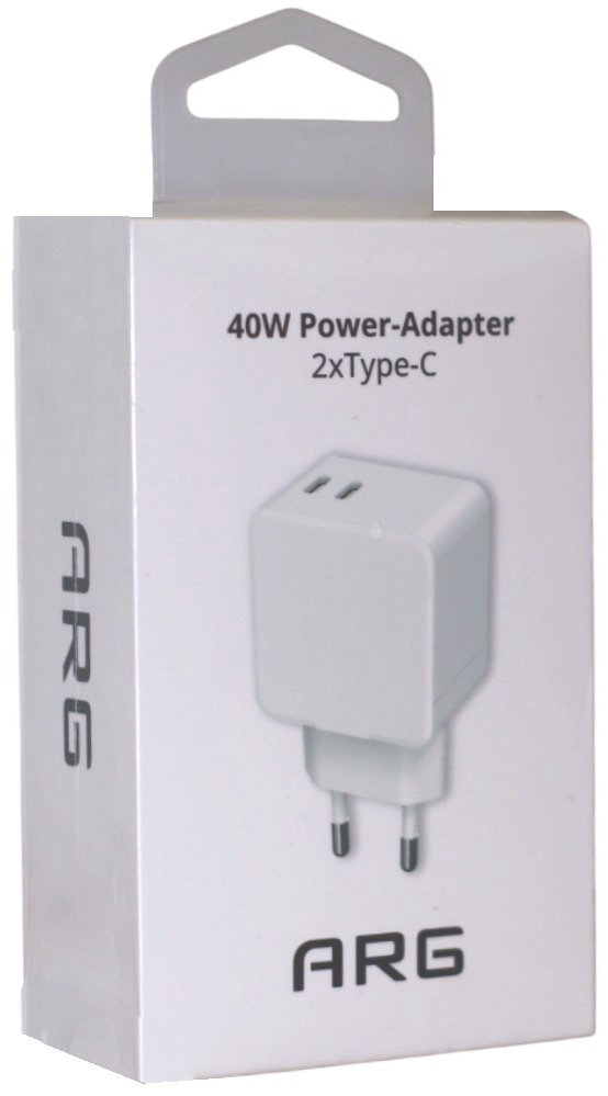 Зарядное устройство ARG ARGTW401 40W USB Type-C, USB белый