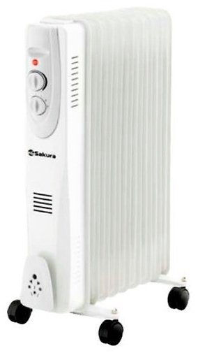 Масляный радиатор Sakura SA-0339W белый купить,NaN