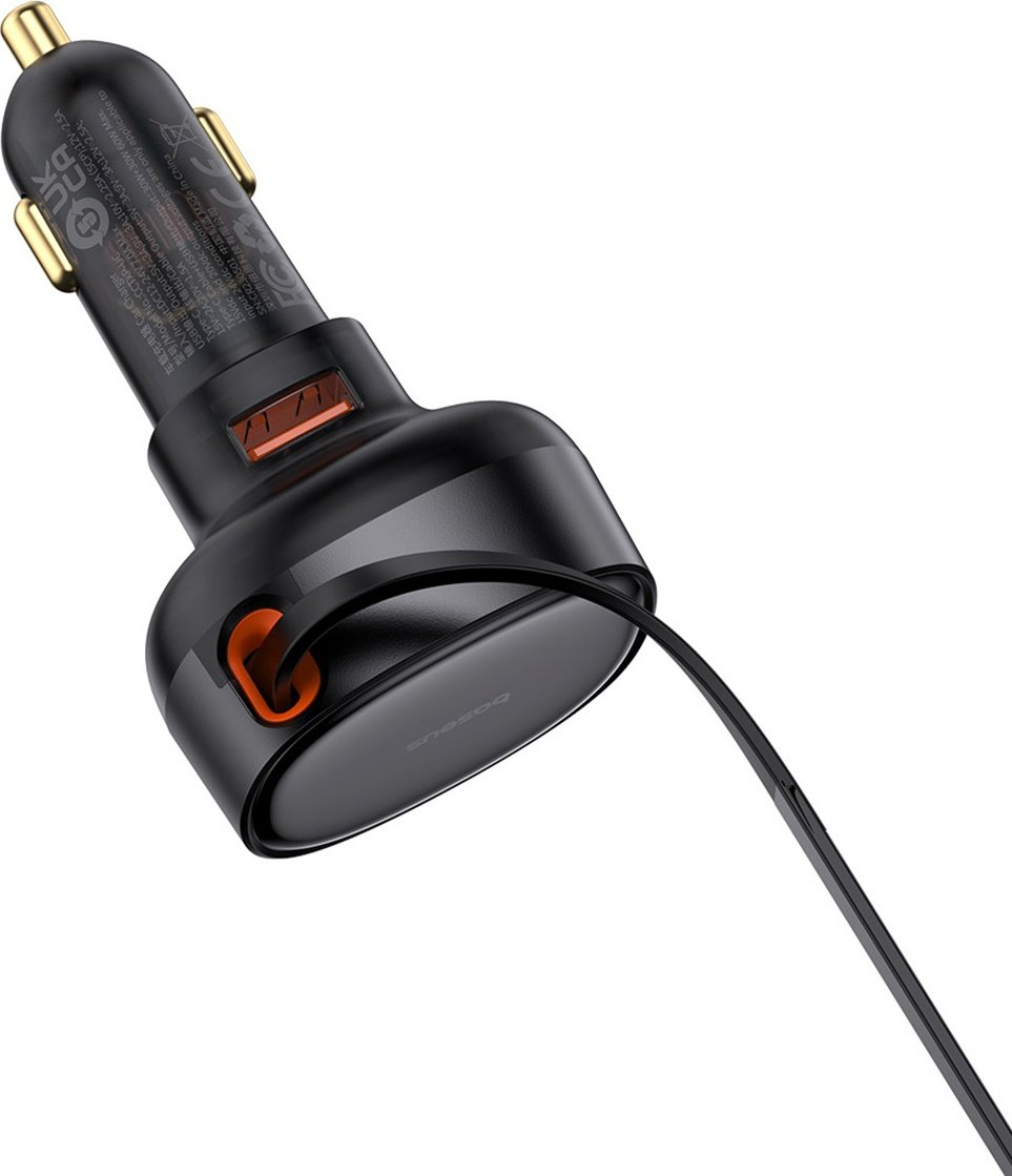 Зарядное устройство Baseus Enjoyment Pro U+C Cable 60W черный купить,NaN