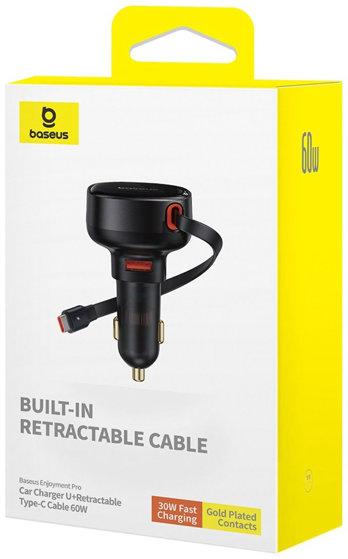 Зарядное устройство Baseus Enjoyment Pro U+C Cable 60W черный купить,NaN