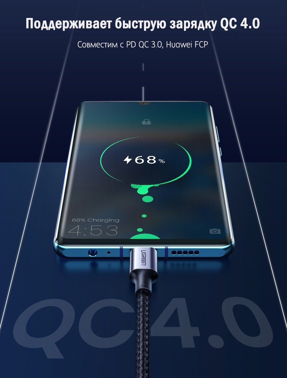 Кабель Ugreen USB Type-C - USB Type-C 1 м 70427