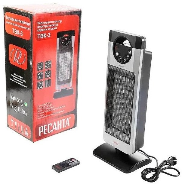 Тепловентилятор Ресанта ТВК-3 белый, серый - ForteMarket Тепловентилятор Ресанта ТВК-3 белый, серый купить,0