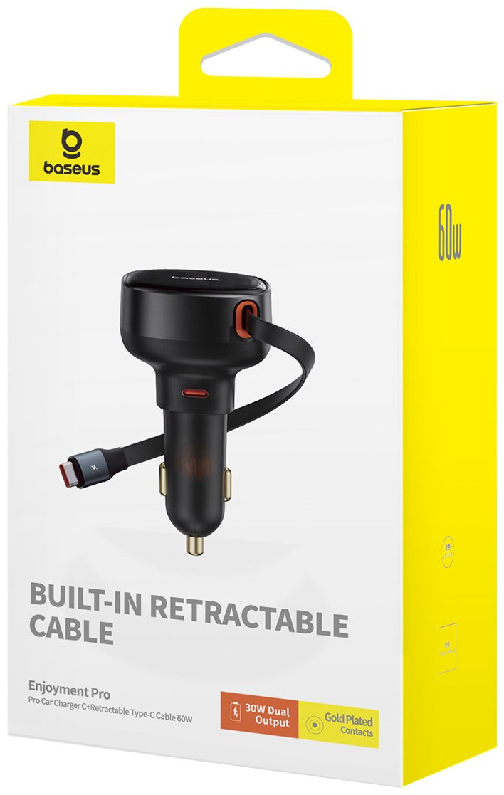 Зарядное устройство Baseus Enjoyment Pro C &#43; C Cable 60W USB Type-C черный купить,0