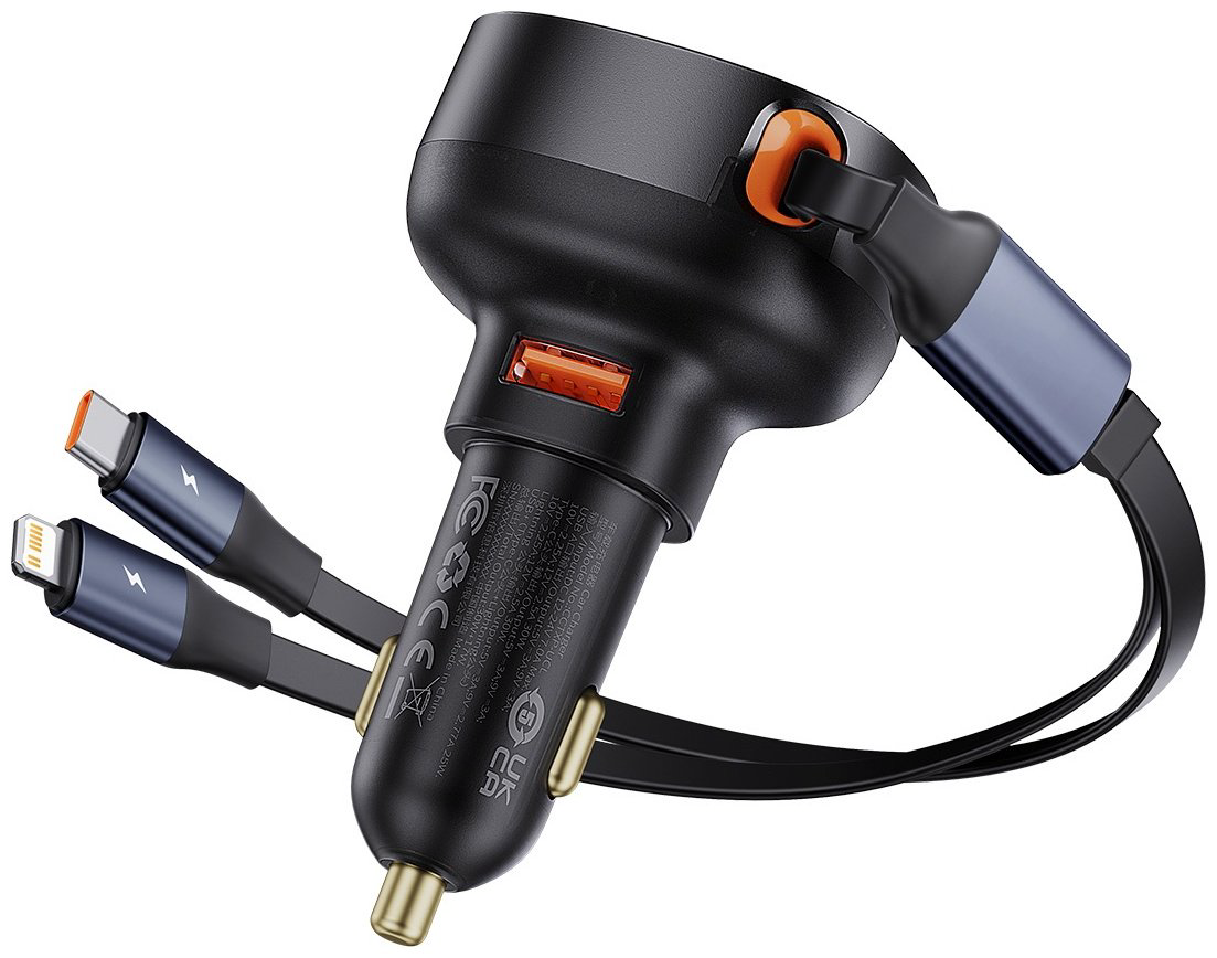 Зарядное устройство Baseus Enjoyment Pro U + C&amp;L Cable 60W черный купить,NaN