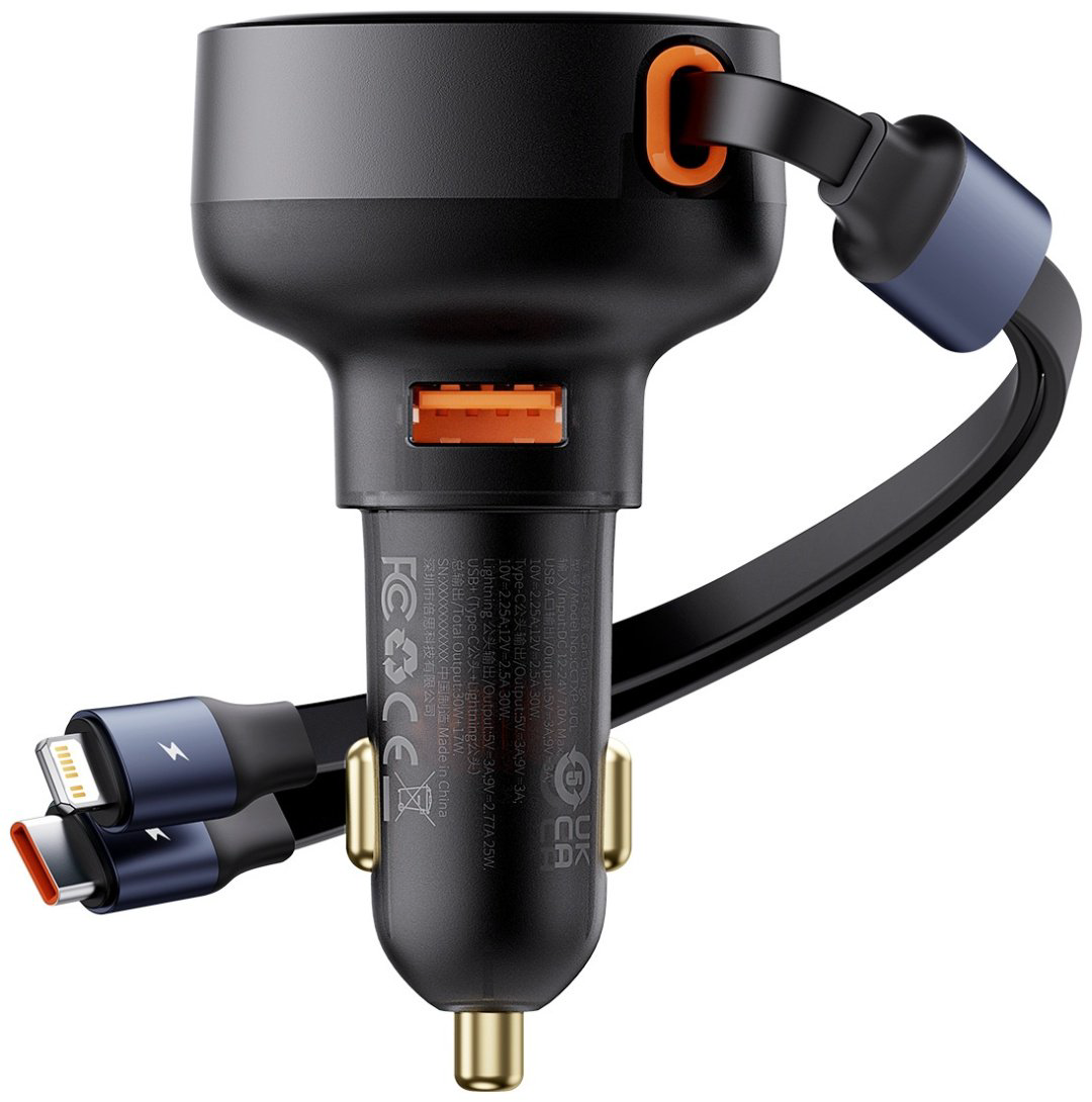 Зарядное устройство Baseus Enjoyment Pro U + C&amp;L Cable 60W черный купить,NaN