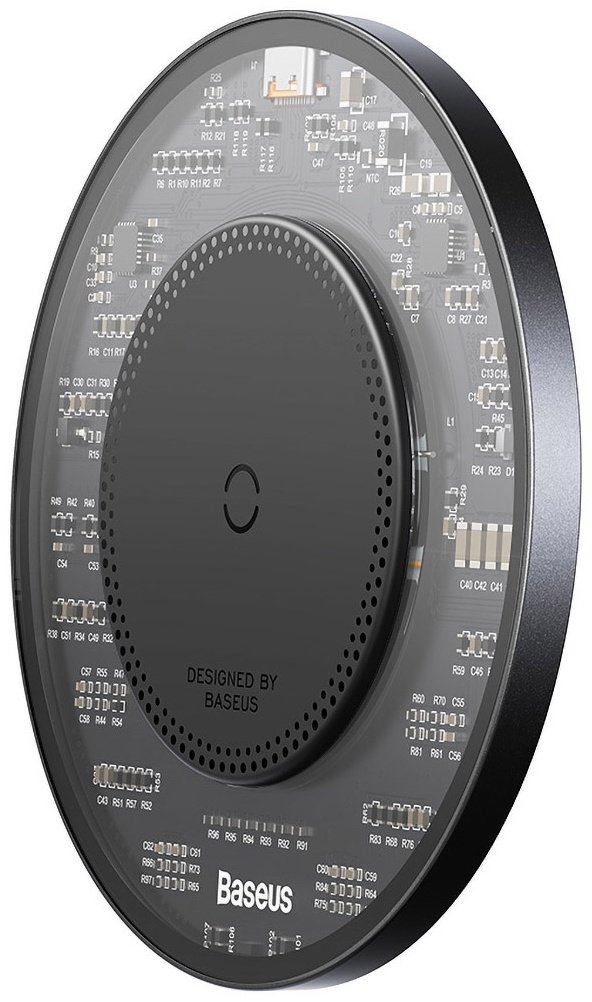 Зарядное устройство Baseus Simple 2 Qi 15W USB Type-C черный купить,0