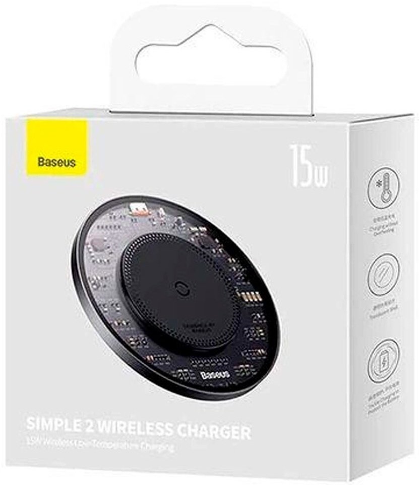 Зарядное устройство Baseus Simple 2 Qi 15W USB Type-C черный купить,0