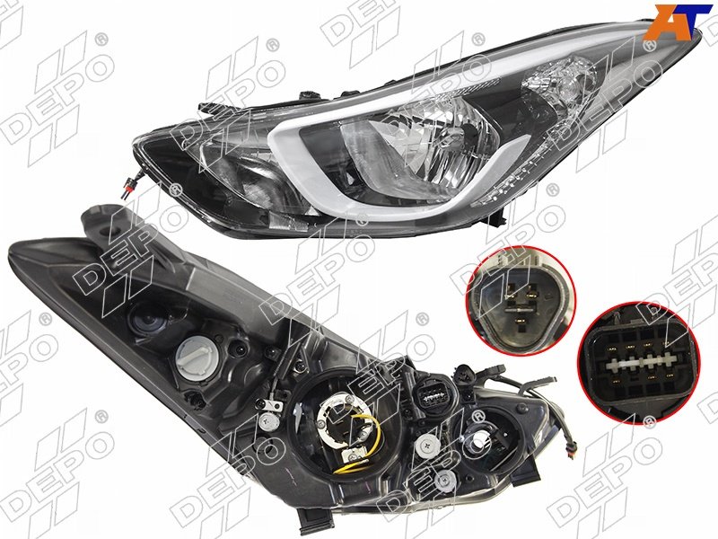 DEPO блок фара 221-1182L-LDEM2