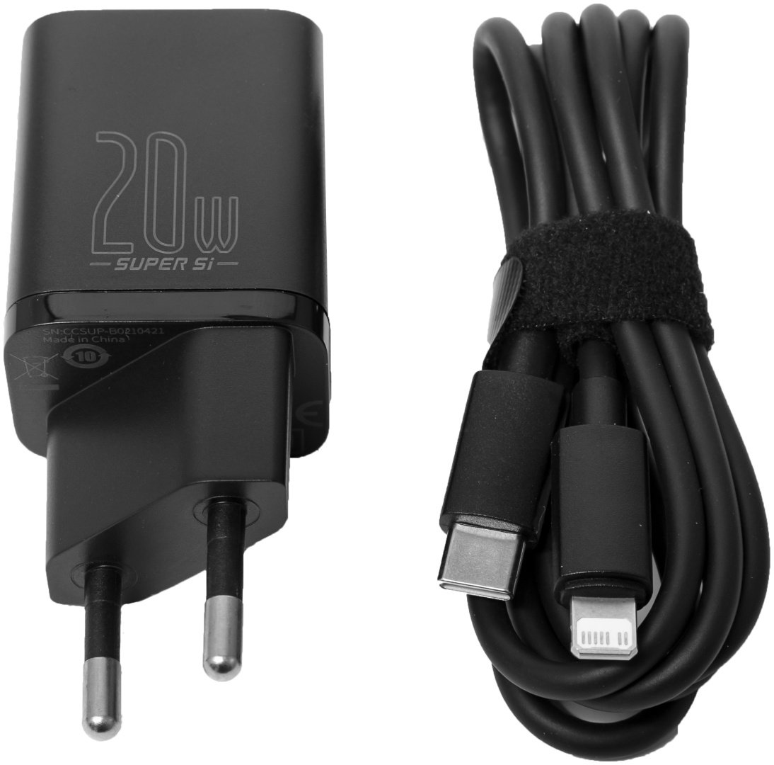 Зарядное устройство Baseus Super Si Quick Charger 1C 20W TZCCSUP-B01 черный купить,NaN