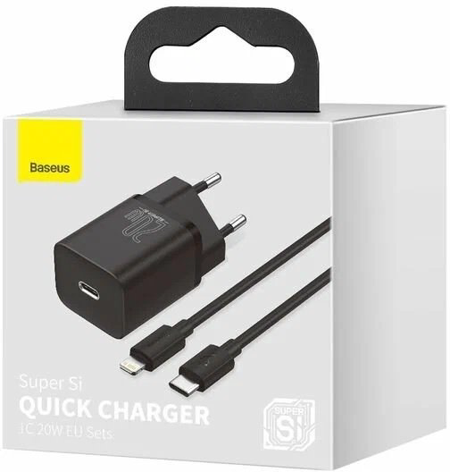 Зарядное устройство Baseus Super Si Quick Charger 1C 20W TZCCSUP-B01 черный купить,NaN