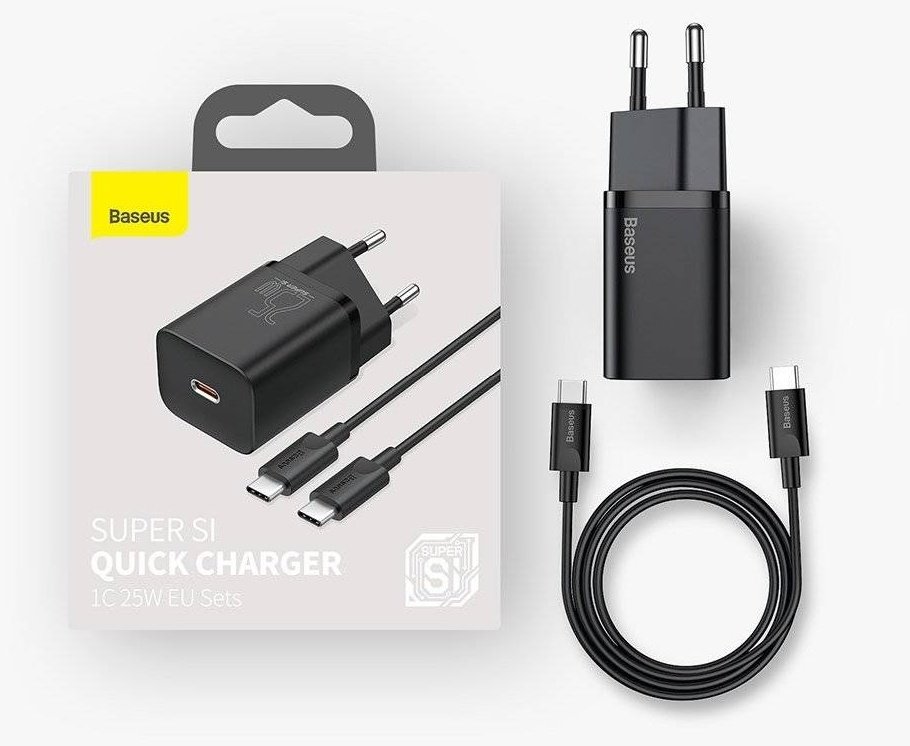 Зарядное устройство Baseus TZCCSUP-L01 25W черный купить,0