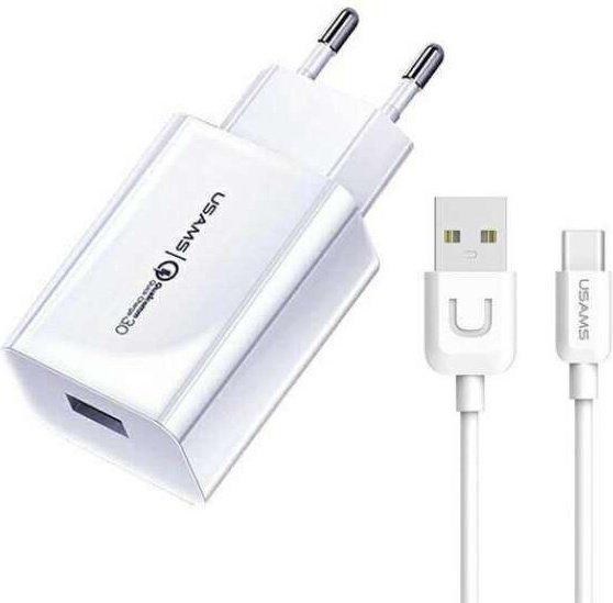 Зарядное устройство Usams T48 USB Type-C, USB белый
