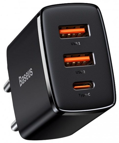 Зарядное устройство Baseus Compact 2U+C CCXJ-E01 черный