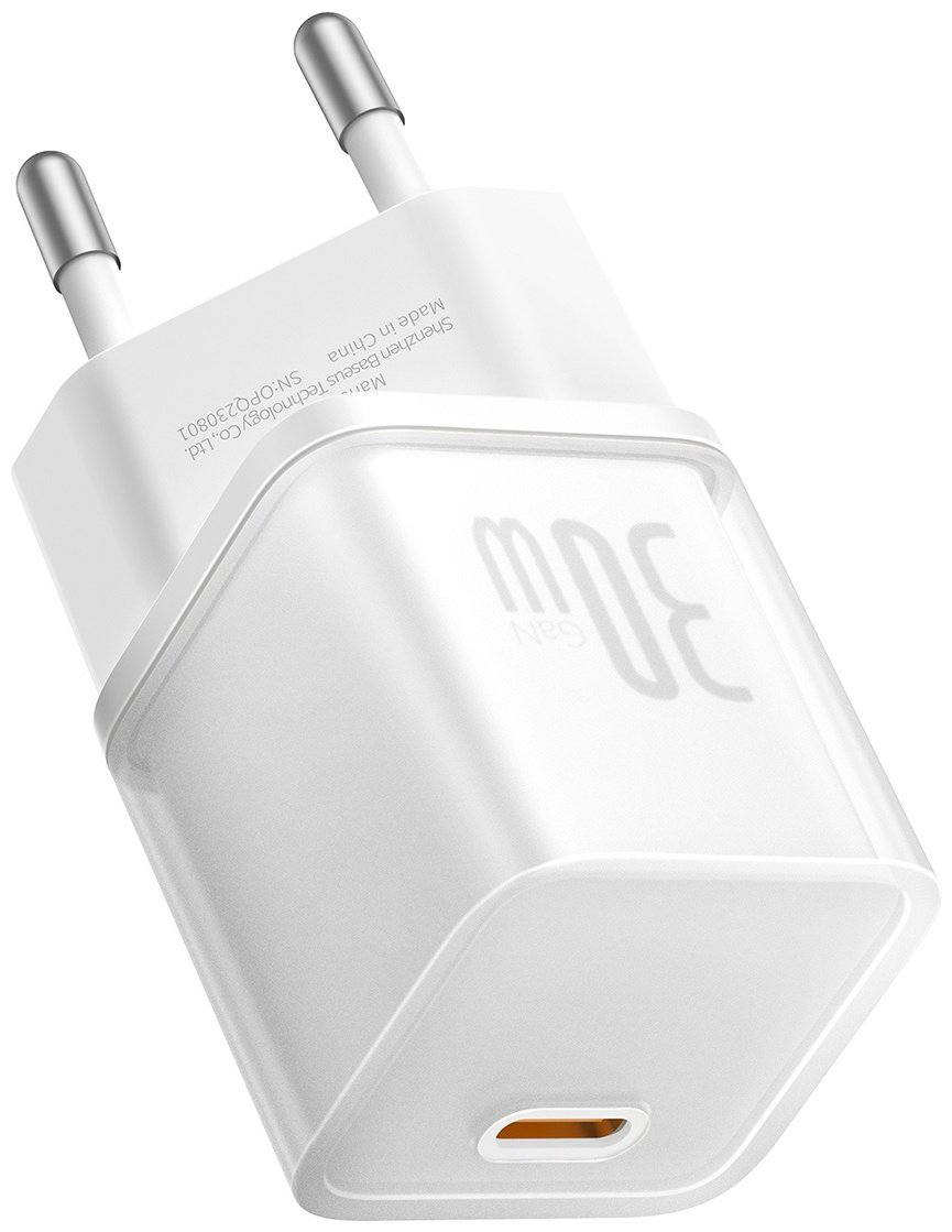 Зарядное устройство Baseus GaN5S 1C 30W USB Type-C белый купить,NaN