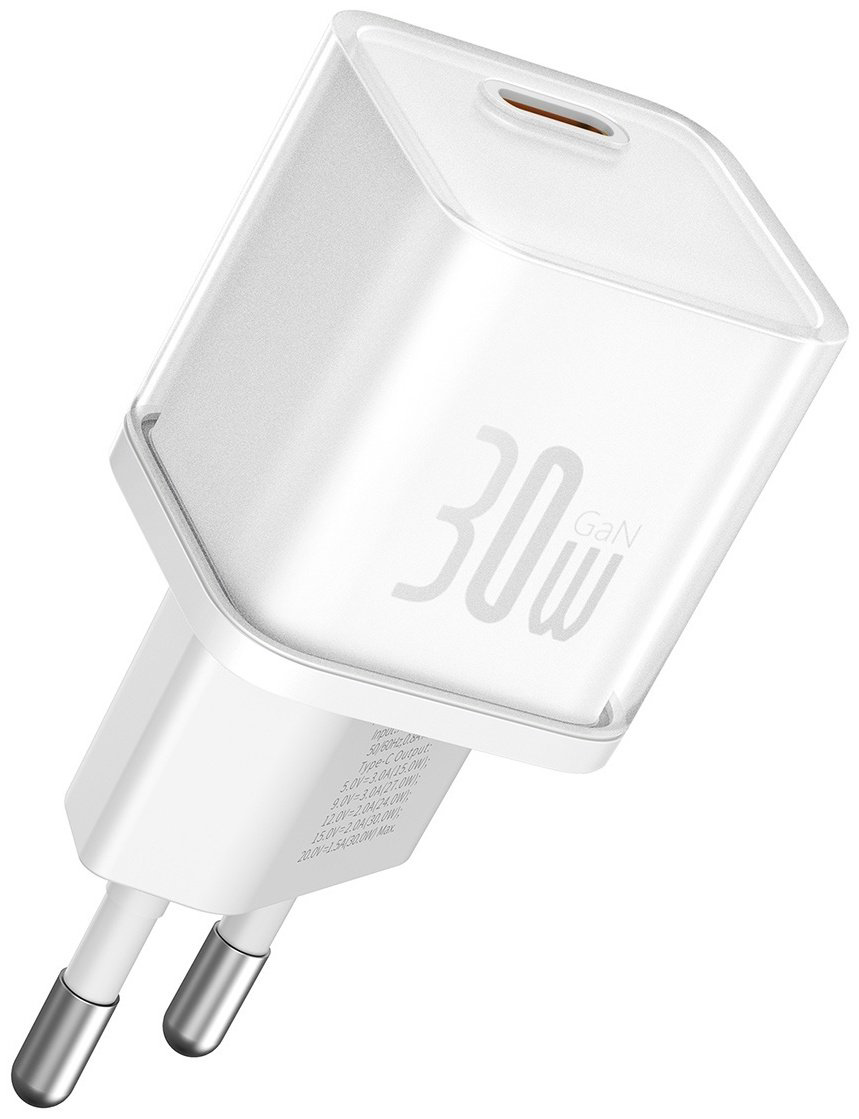 Зарядное устройство Baseus GaN5S 1C 30W USB Type-C белый купить,NaN