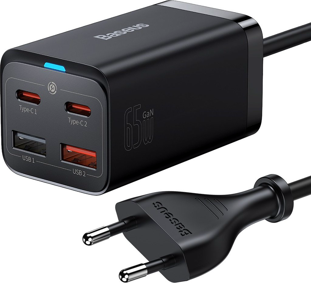 Зарядное устройство Baseus GaN3 Pro Desktop 2C+2U 65W черный купить,NaN